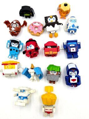 Botbots Lot Of 16 Transformer Toys Pucksie Point Dexter Lace Face Sprinkleberry